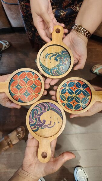 Create Batik Art on a Wooden Coaster