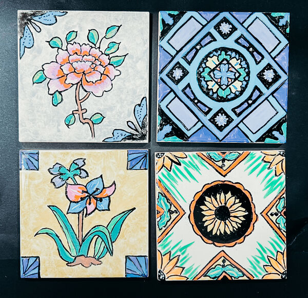 Tiles Painting with Nyonya Artist