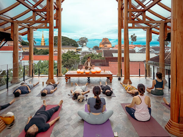 Rooftop Yoga & Sound Bath in Chiang Mai's Old City | Seek Sophie