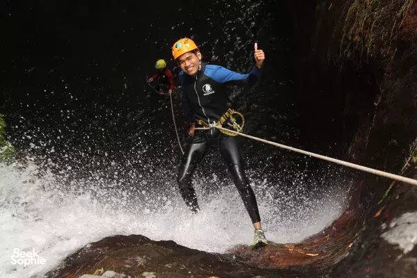 Bali's Ultimate Canyoning: Waterfalls, Hot Springs + Spice Hike