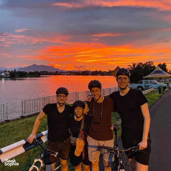 Kuching Village Cycling at Sunset with Dinner