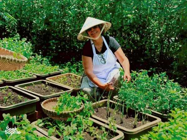 在本地农场做越南菜 | 市场、骑行 + 烹饪