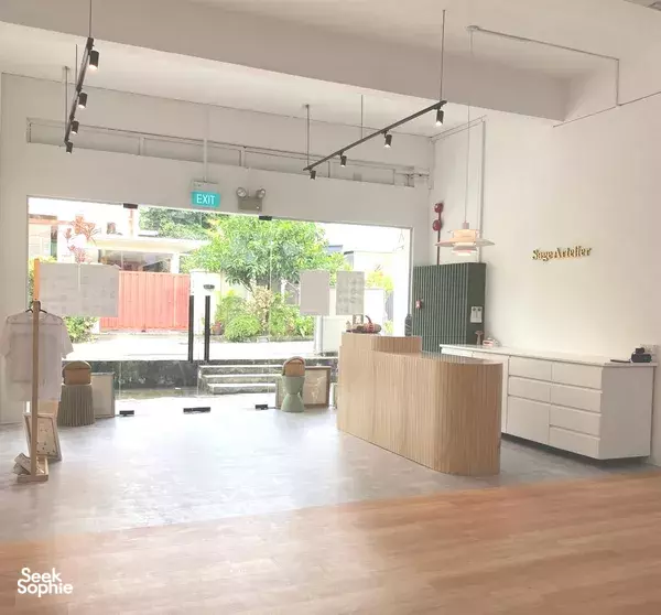 Light-filled Sage Artelier studio in Siglap, Singapore, set up for private clay dish crafting workshops in Singapore