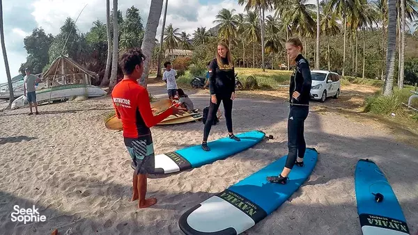 2 hour Private Surf lesson in Senggigi | Includes Documentation