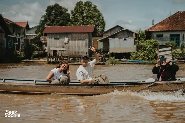 Sunset Canoe Ride on Arut River | See Pangkalan Bun river life