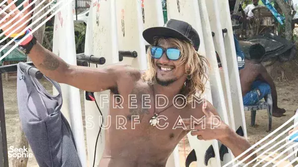 Surfing in Weligama