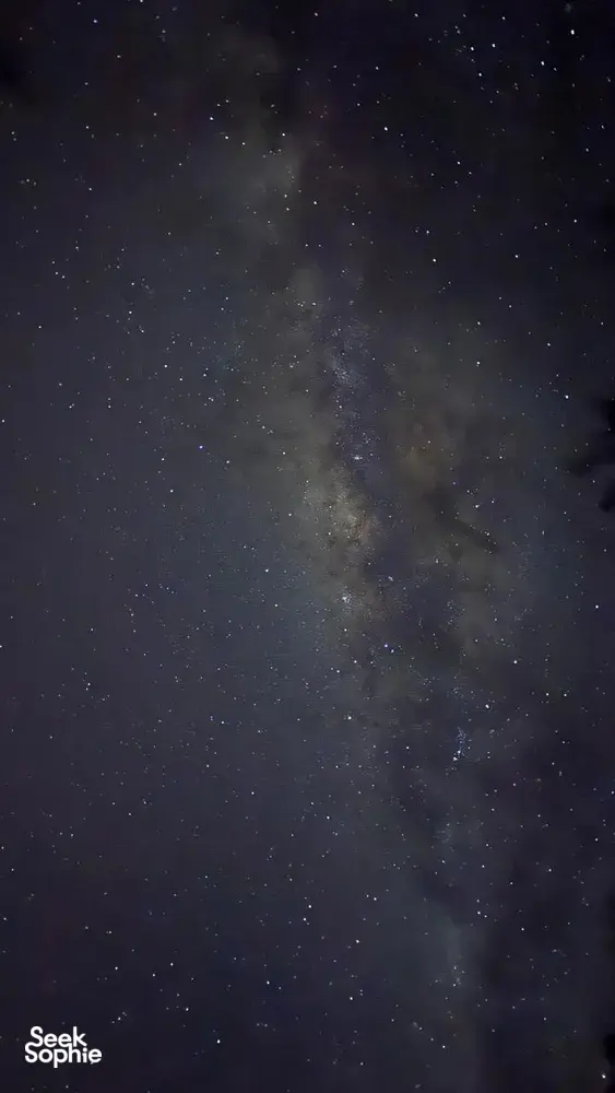 Milky Way over Bali pre-dawn at night during a private Mount Agung sunrise trek with local village guides