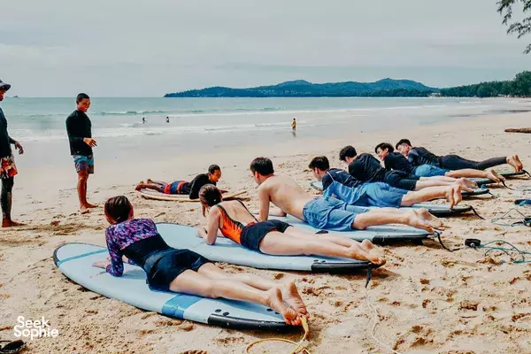 Group Surf Classes In Bang Tao Beach Phuket