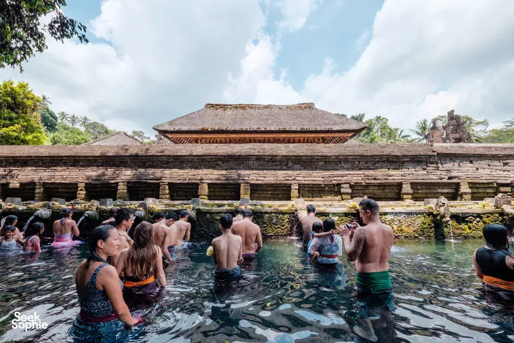 Melukat is a traditional Balinese ritual which involves using water to cleanse both body and mind.