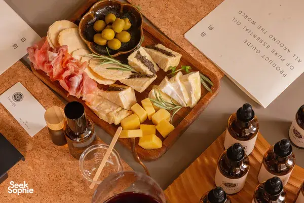 Make Christmas Essential Oil | With Wine & Cheese Platter