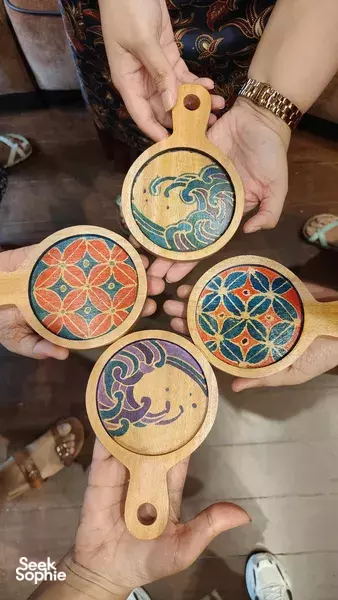 Create Batik Art on a Wooden Coaster