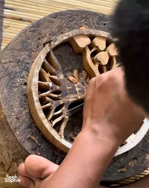 Balinese Wood Carving with Local Artists in Ubud