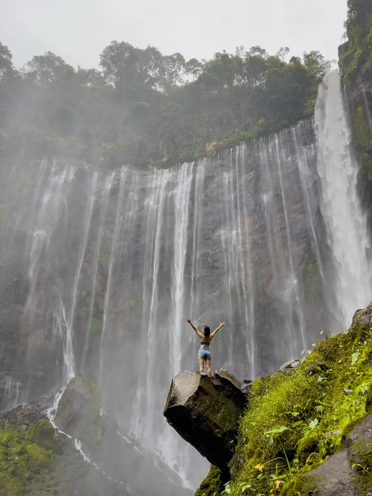 Soak in the stunning Tumpak Sewu falls