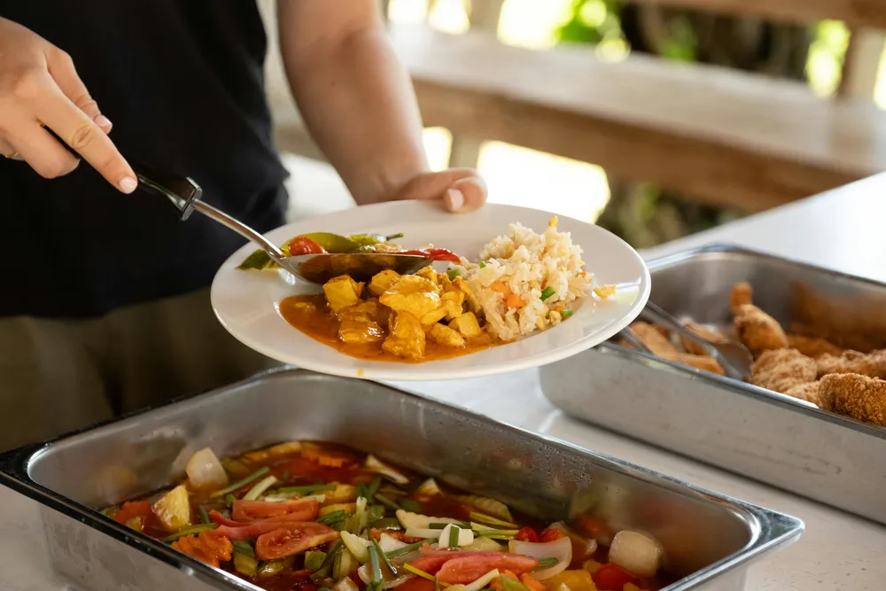Super yummy Thai style lunch is served