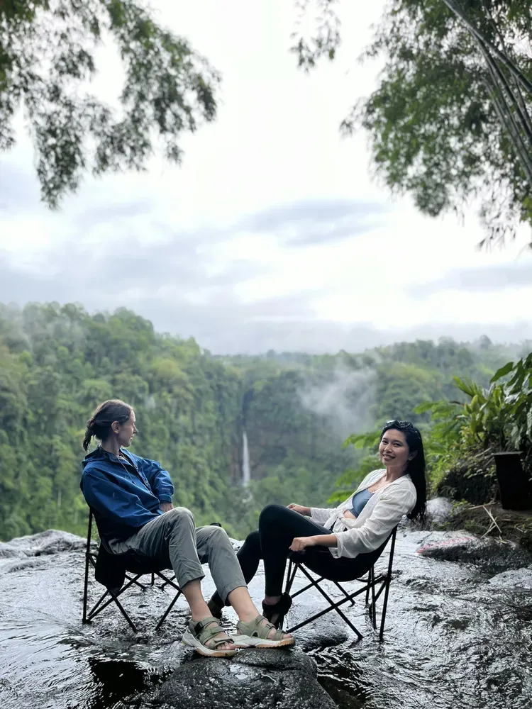 Semeru hidden behind clouds