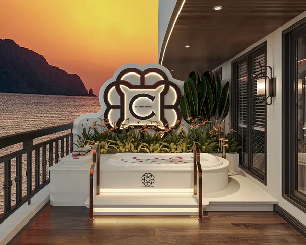 VIP Suite Stern View ( Second deck - Private balcony & Sea-view jacuzzi )