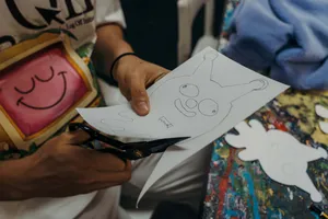 Plushie keychain design prep with paper templates and hand-drawn outlines at Avant-Garde Art Space in Singapore — workshops in Singapore